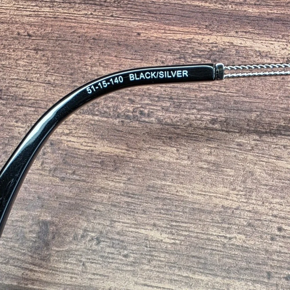 Valerie Spencer 9344 Eyeglasses Black Silver Cat Eye 51-15-140 Frames